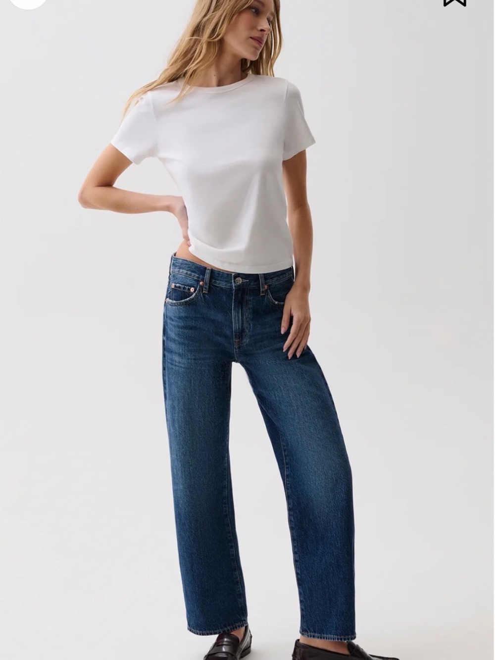 PISTOLA Lexi Mid Rise Bowed Straight Jeans